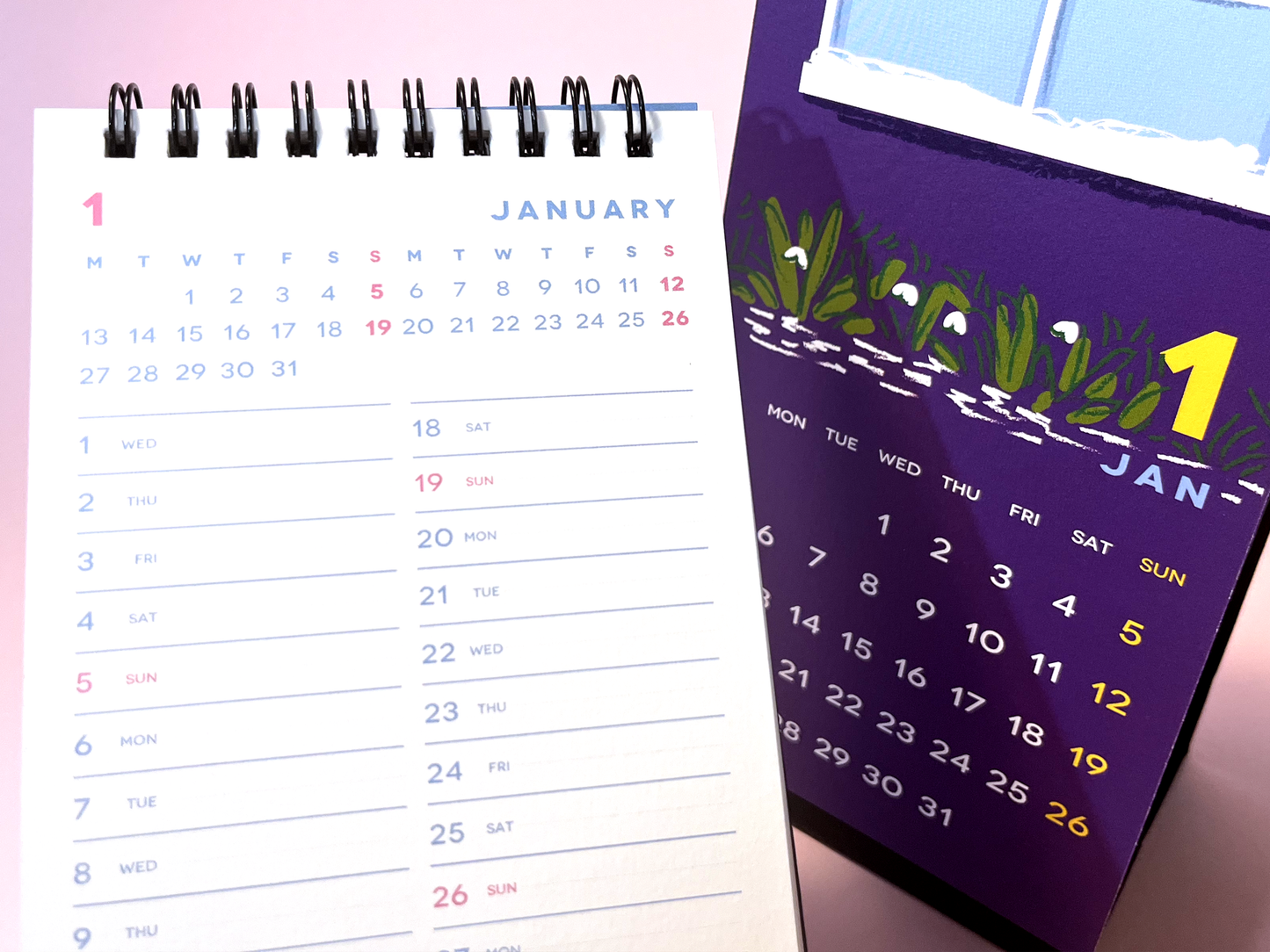 2025 Window Flower Calendar |  Desk Calendar