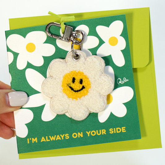 Daisy Card (I'm always on your side) + Daisy Keychains | Greeting Card