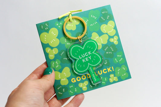 Good Luck Card + LuckKey Keychain | Greeting Card