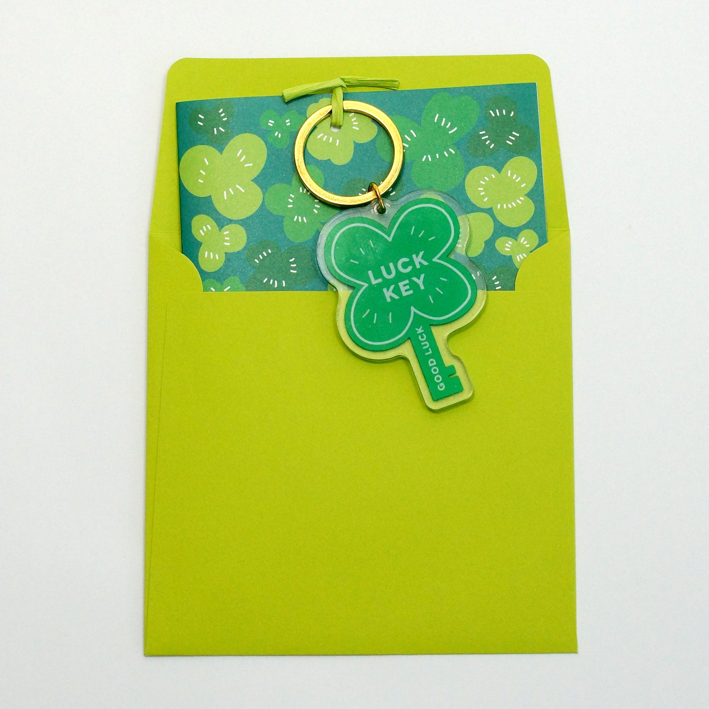 Good Luck Card + LuckKey Keychain | Greeting Card