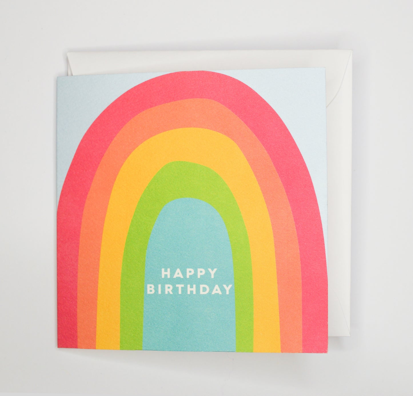 Happy Birthday (Rainbow) Folded Card | Greeting Card