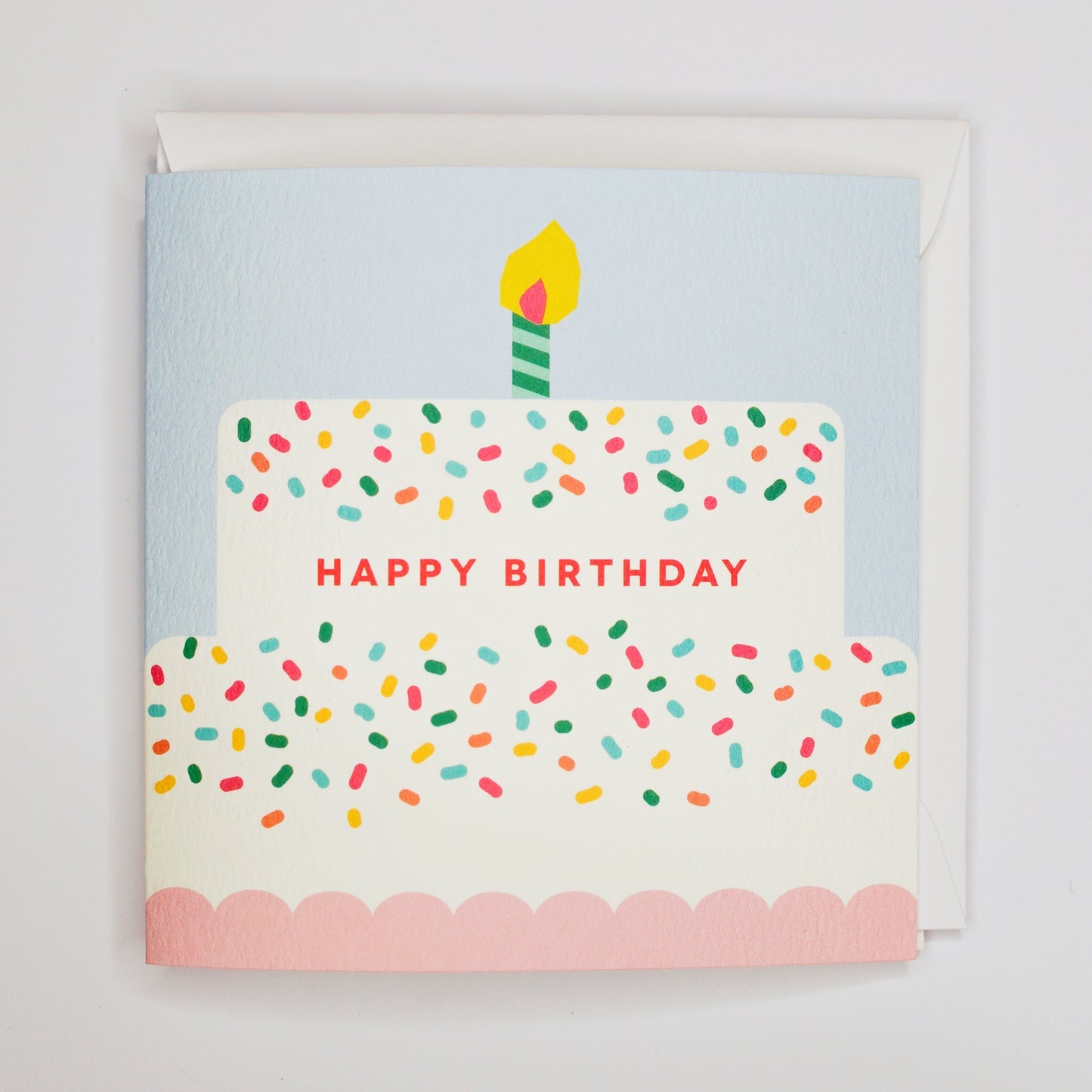 Happy Birthday (Cake) Folded Card | Greeting Card