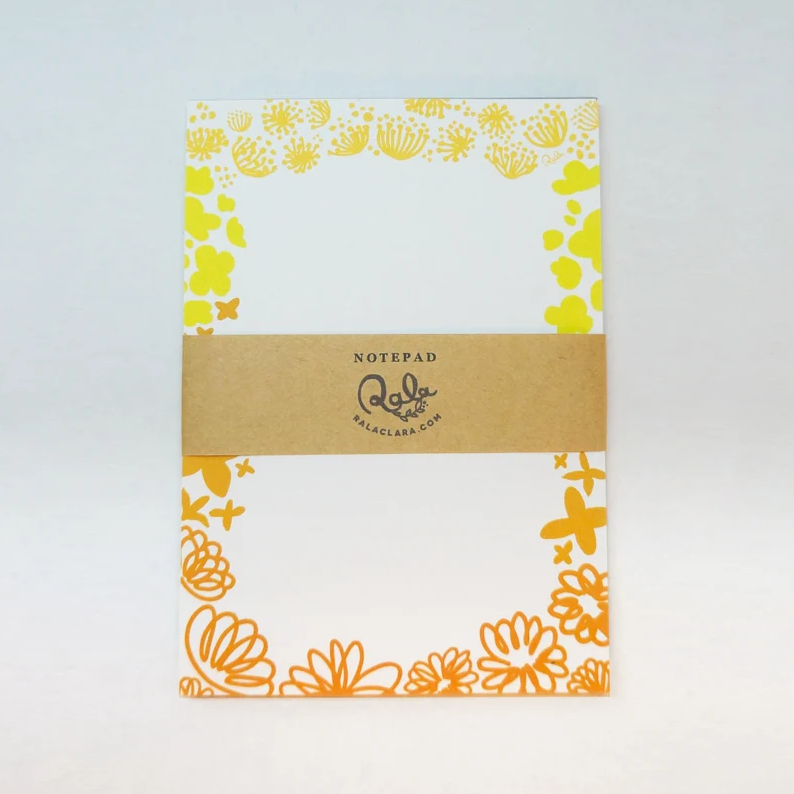 A6 Spring Flowers Plain Note | Notepad