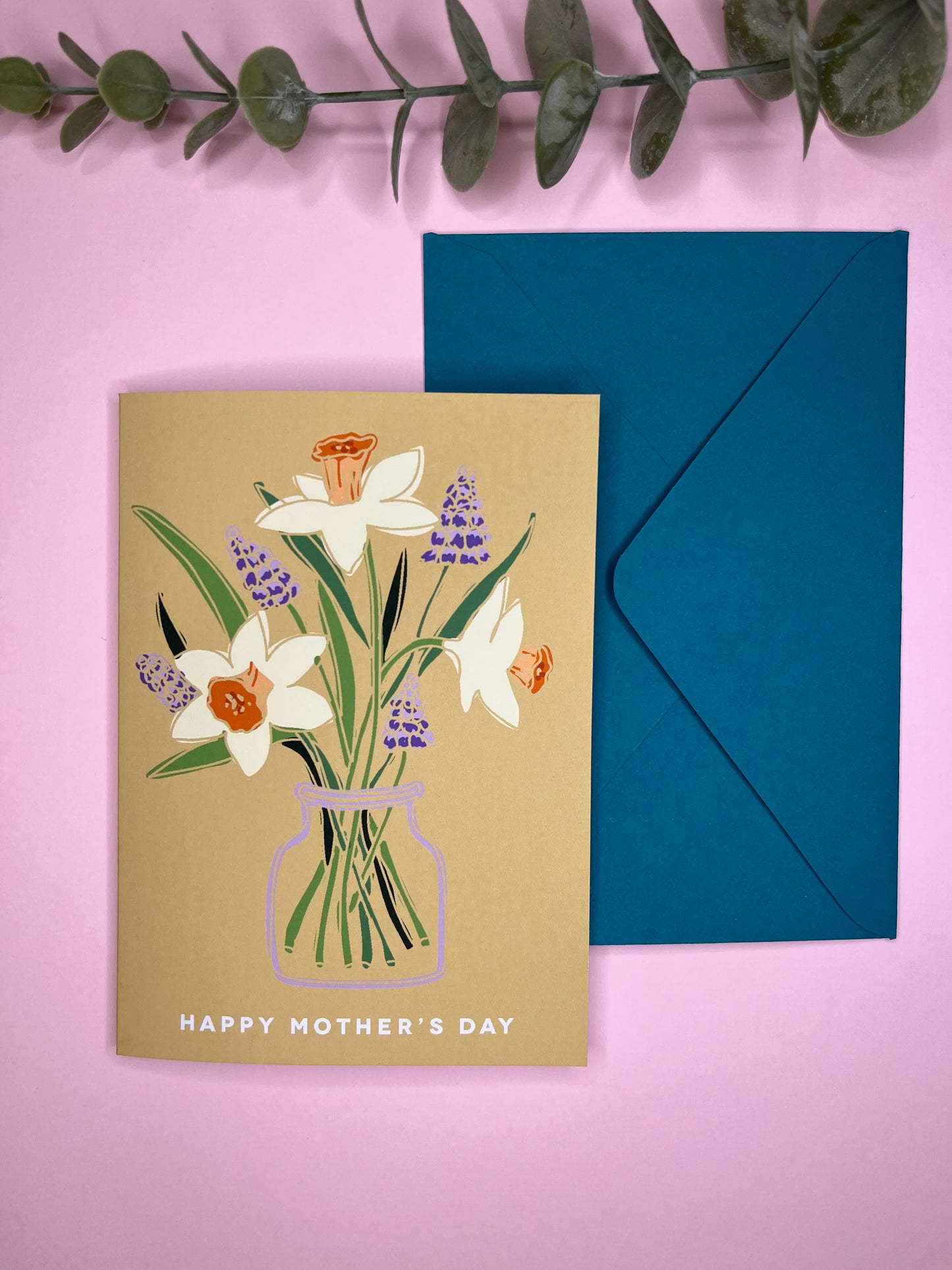 Happy Mother's Day (Daffodils and Muscari) Folded Card | Greeting Card