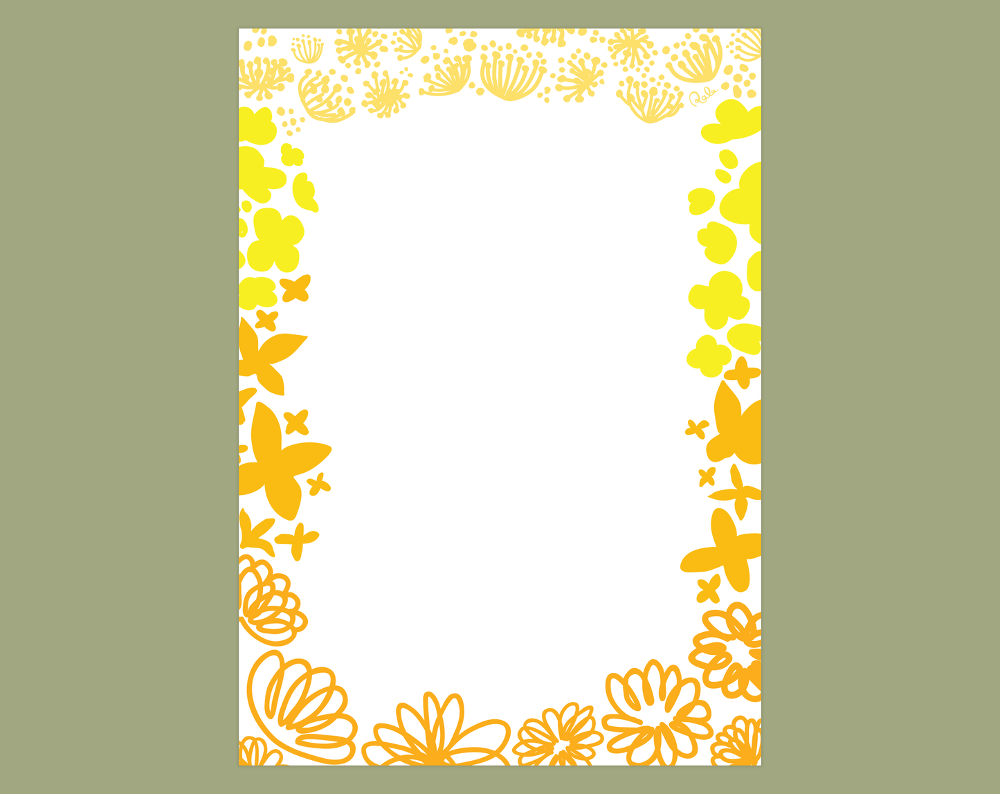 A6 Spring Flowers Plain Note | Notepad