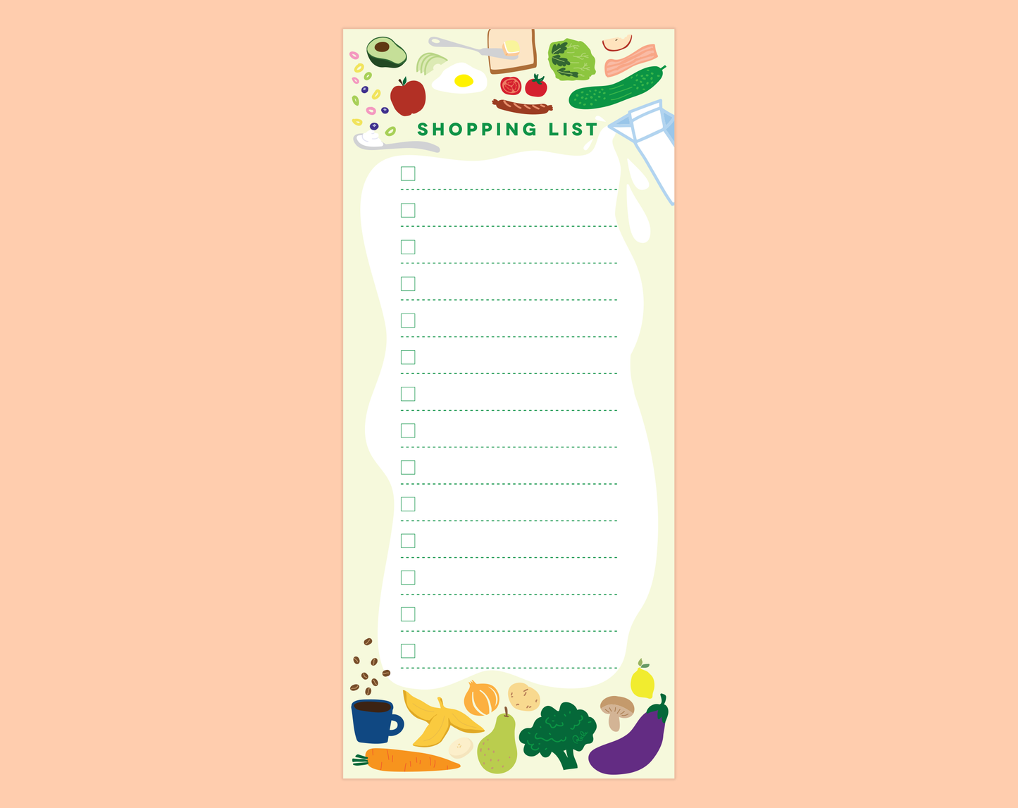 Magnetic Shopping List | Notepad