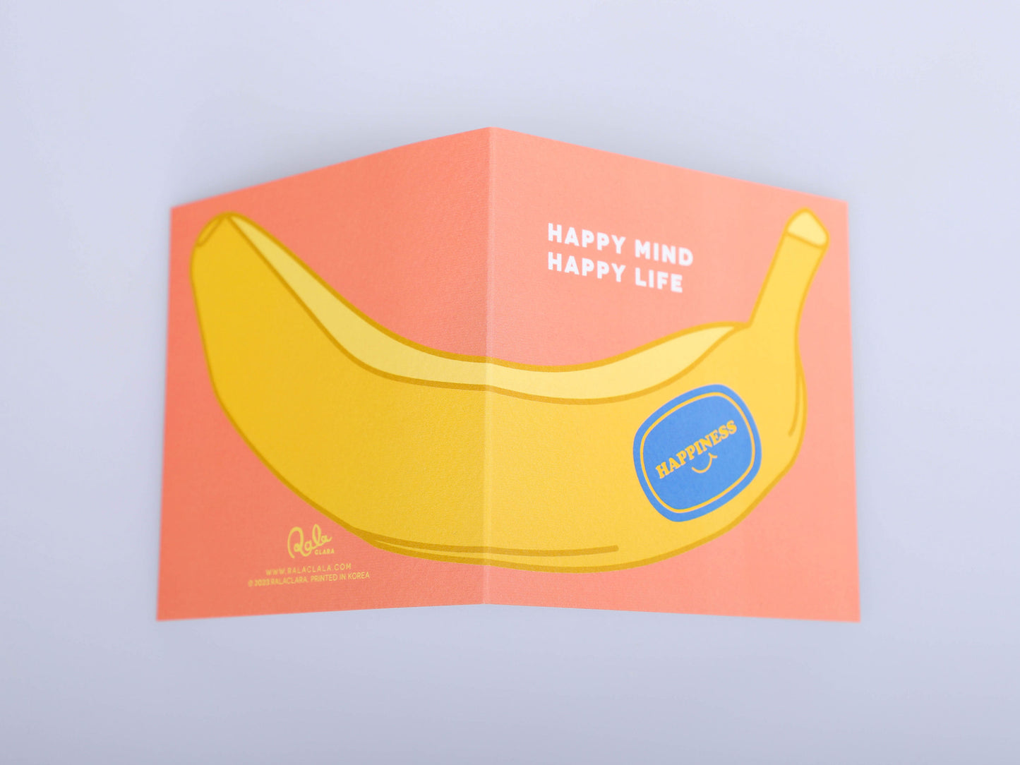 Happy mind Happy Life (Happiness) Folded Card | Greeting Card